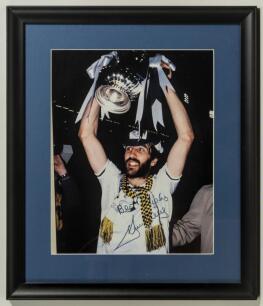 Ricky Villa. Tottenham Hotspur & Argentina. Two large signed &lsquo;copy&rsquo; colour photographs, one of Villa scoring for Spurs in the 1981 F.A. Cup final replay v Manchester City and the other of Villa holding up the Cup following the 1981 F.A. Cup final replay w