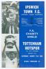 F.A. Charity Shield 1962. Ipswich Town v Tottenham Hotspur. Official programme for the match played at Portman Road, Ipswich 11th August 1962. Spurs won 5-1. Scores and scorers annotated neatly in green ink to centre field of play pages. Good/ very good c