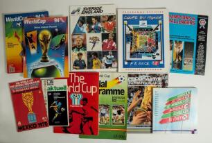 World Cup and European Championships 1970- 1998. A good selection of official programmes and guides. Includes ten official World Cup programmes for Mexico 1970, West Germany 1974, Argentina 1978, Spain 1982, Mexico 1986, Italy 1990, USA 1994, one &lsquo;Officia