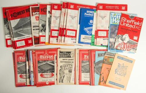 Nottingham Forest 1959 -2005. Large collection of almost 800 home and away Nottingham Forest programmes for the period including League, Cup etc. Include the 1959/60 season (43 programmes), 1968/69 season (42 programmes), 1969/70 season (41 programmes), 1