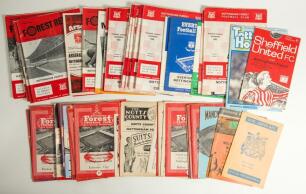Nottingham Forest 1959 -2005. Large collection of almost 800 home and away Nottingham Forest programmes for the period including League, Cup etc. Include the 1959/60 season (43 programmes), 1968/69 season (42 programmes), 1969/70 season (41 programmes), 1