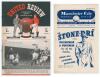 The Manchester Derby. Manchester United v Manchester City. Season 1949/50 and 1951/52. League Division 1. Original official programmes for the League match played at Old Trafford on the 3rd September 1949. Issue no. 3. Manchester United won 2-1 and the Le