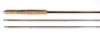 A scarce Riccardi 2 piece (2 tips) cane trout fly rod, 8'1", #5, green/crimson tipped silk wraps, sliding alloy reel fitting, staggered ferrule, suction joint, made 1976, very light use only, in bag
