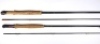 A Riccardi "Magnum T" 2 piece carbon fly rod, 9'2", #9/10, gold/black tipped wraps, anodised screw grip reel fitting and a Riccardi "GPH Lux" 2 piece fly rod, 9', #8/9 of similar design, wooden reel seat, in bags (2)