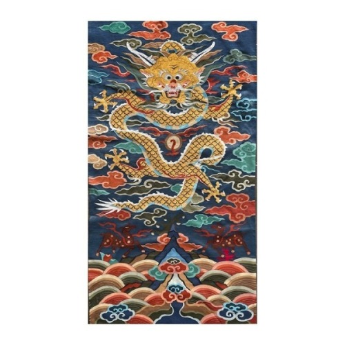 An Imperial Embroidered Dragon Panel