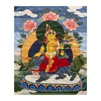 A Tibetan Thangka Depicting Manjusri