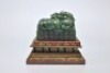An Inscribed Spinach Green Jade Dragon Seal - 4