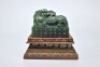 An Inscribed Spinach Green Jade Dragon Seal - 7