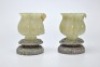 Pair Carved White Jade Cups Mughal Style - 2