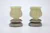 Pair Carved White Jade Cups Mughal Style - 3