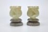 Pair Carved White Jade Cups Mughal Style - 6