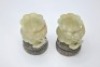 Pair Carved White Jade Cups Mughal Style - 7