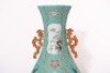 A Famille Rose Pine and Crane Vase Qianlong Mark - 7