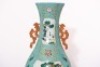 A Famille Rose Pine and Crane Vase Qianlong Mark - 9