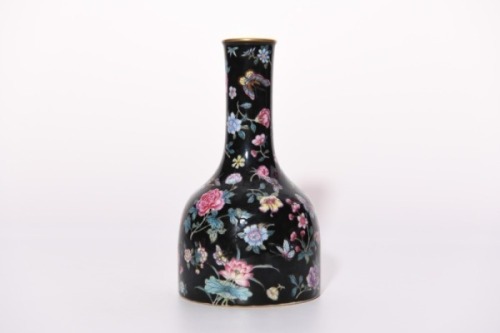 A Famille Rose Bell Shaped Zun Vase Yongzheng Period