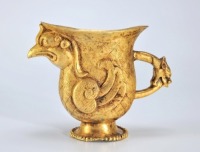 A Gilt-bronze Beast Cup