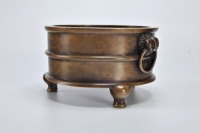 A Bronze Tripod Censer with Double Handles