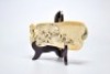 A Carved Organic Material Ink Slide Stand - 7