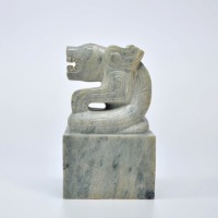 A Carved Jade Beast Seal