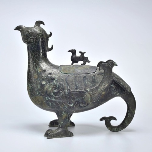 A Bronze Zun Wine Vessel