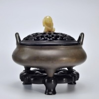 A Bronze Tripod Censer with Stand