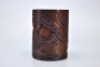 A Carved Bamboo Figural among Landscape Brushpot - 8
