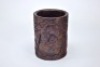 A Carved Bamboo Figural among Landscape Brushpot - 10