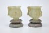 Pair Carved White Jade Cups Mughal Style - 11