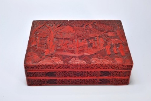 A Carved Cinnabar Lacquer Box