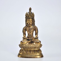 A Gilt-bronze Seated Amitayus