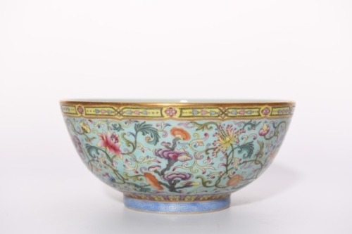 A Famille Rose Bowl Yongzheng Period