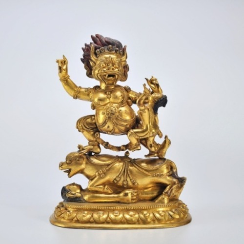 A Gilt-bronze Standing Jamaraja