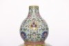 A Famille Rose and Gilt Floral Double Gourds Vase - 5