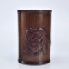 A Carved Figural Bamboo Brushpot