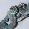 A Silver Gold and Turquoise Inlaid Dragon Belt-hook - 9