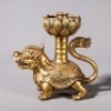 A Gilt-bronze Lamp Holder