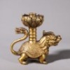 A Gilt-bronze Lamp Holder - 7