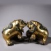 Pair Partial Gilt-bronze Beasts - 3