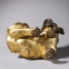 Pair Partial Gilt-bronze Beasts - 10