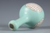 An Inscribed Blue Glazed Garlic Head Vase - 6