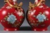 Pair Famille Rose Dragon Vases - 4