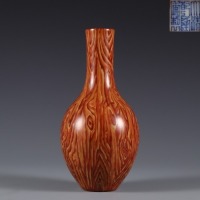 A Faux Bois Glaze Vase