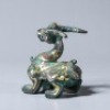 A Silver and Gold Inlaid Deer Paper Weight - 5