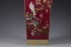 A Famille Rose Floral and Bird Squared Vase - 4