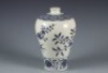 A Blue and White Floral and Bird Vase Meiping - 2