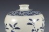 A Blue and White Floral and Bird Vase Meiping - 3