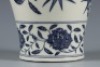 A Blue and White Floral and Bird Vase Meiping - 5