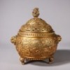 A Gilt-bronze Kylin Tripod Censer - 7