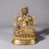 A Gilt-bronze Seated White Tara