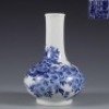 A Blue and White Floral Vase
